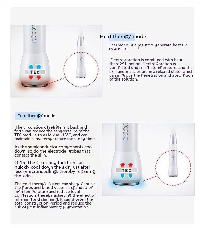 Cold Therapy Device Facial Ion Shrink Pores Ice Guide Ice Compress