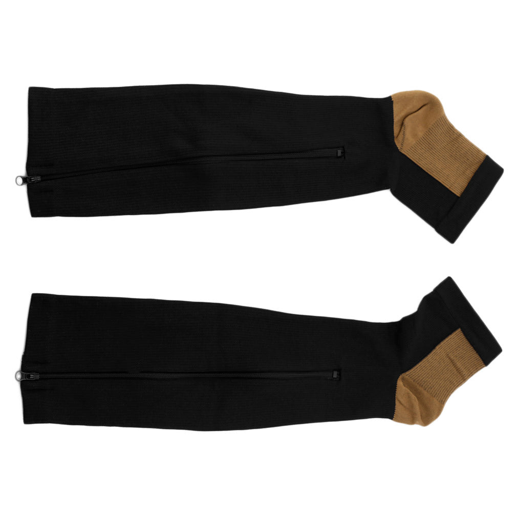 Women Slimming Zippered Compression Socks